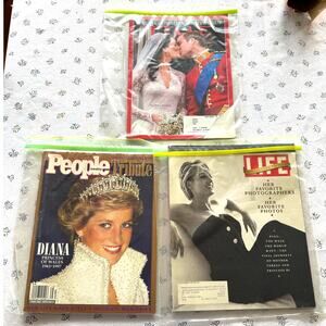 Collection of magazines featuring Princess Diana, Prince William, Kate Middleton